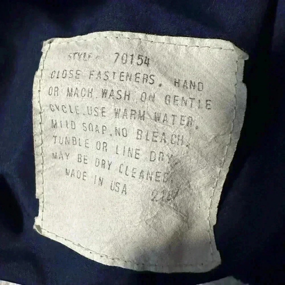 VTG 80s Penfeld Men’s 1/4 Snap Pullover. Sz: M. Navy w/ Grey Horizontal Stripe. - Picture 11 of 15